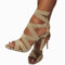Onsoyours Sexy High Heels für Damen Neue Sommersandalen mit Fischmaul Gefrostete Stiletto-Sandalen mit Offenem Zeh und Reißverschluss Beige 36 EU