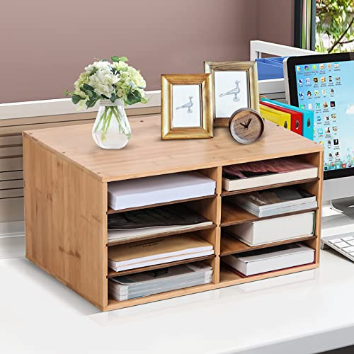 Unibos Large Desktop File Sorter Folder Organizer Letter Mail Tray Sorter Document Holder Newspaper/Magazine / A4 File/Document Organize Home Office Stationery Storage