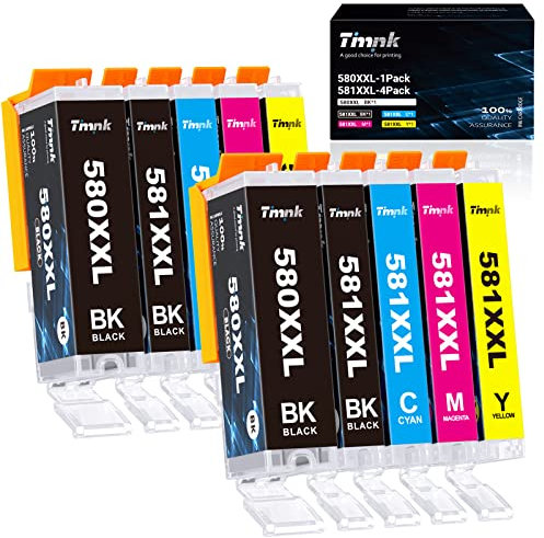 Timink 580 581 XXL Tintenpatrone, Multipack, kompatibel mit Canon PGI-580 CLI-581 für Pixma TS6150 TS6250 TS6350 TS8150 TS8250 TR8550 TR7550 TS705