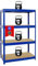 PROREGAL Schwerlastregal Dino 180x120x60 cm Fachlast 600kg Blau, Garagenregal, Lagerregal, Steckregal, Kellerregal