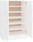 Susany Schuhschrank Schuhregal Schuhablage Schuhaufbewahrung Schuhständer Schuhorganizer Schuhkommode Flurkommode Weiß 60 x 35 x 92 cm (L x B x H) Spanplatte