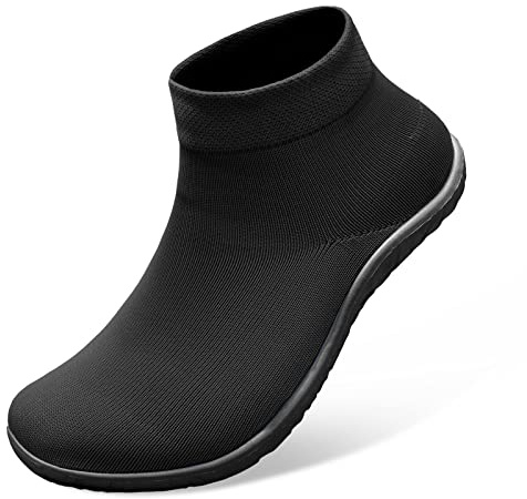 SKASO Minimalistiska barfotaskor, för kvinnor och män, ultraportabla, halkfria, Svart, 42/45 EU