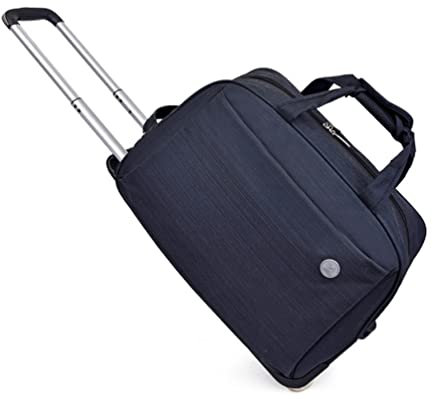 FEEIMOL Reisetasche mit Rollen Unisex 2-Rad Trolley Reisetasche Trolley Handgepäck Damen und Herren (Schwarz)