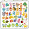 DIY Diamond Painting Kinder Sticker Aufkleber Set Klein Tiere Mosaik Llebebilder 5D Diamant Painting Bilder Malerei Diamontpating für ab 4 Jahre Kinder Junge Mädchen Erwachsene Anfänger (40 Stücke)