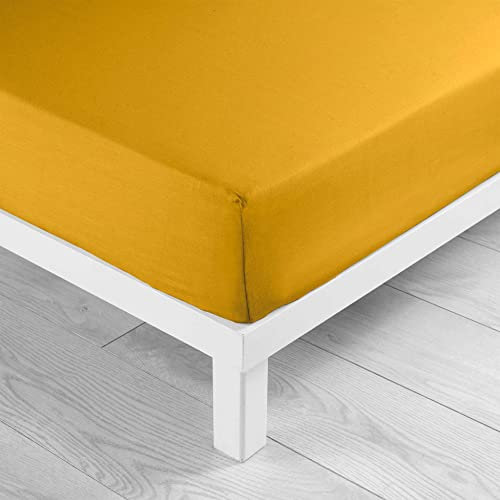 douceur d'intérieur, Drap Housse (140 x 190 cm) Lina Curry, 100% Coton