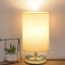 COOLWEST Nachttischlampe Touch, Led Nachttischlampe, Tischlampe Touch für Schlafzimmer, Wohnzimmer, Kinderzimmer, Deko, Geschenk, Metallbasis & Leinen Lampenschirm Beige, Einschließlich Glühbirnen