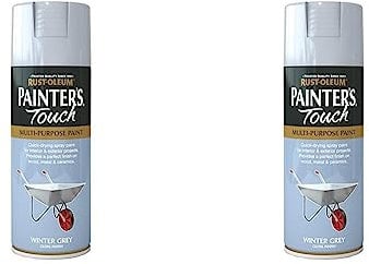 Rust-Oleum AE0040017E8 400ml Painter's Touch Spray Paint - Winter Grey Gloss (Pack of 2)