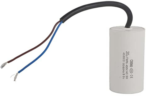 Lwuey Anlaufkondensator, 450v 20uf 50 60hz Kondensatoren Motorbetriebskondensator Motorkondensator Entstörkondensator Motorstartkondensator Mikrofaradkondensator Mit Draht Kompressoren Lüftern Pumpen