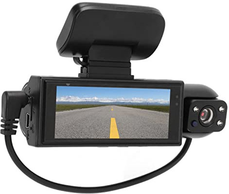 Dash Cam FHD 1080P con Display da 3,16 Pollici, Obiettivo Rotante a 360 Gradi, Rilevamento del Movimento, visibilità in Retromarcia, Registrazione Video in per Auto