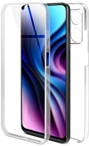 ONEFLOW Touch Case für Xiaomi Redmi Note 12 Pro+ 5G Hülle 360 Grad Komplett Schutz beidseitig, Handyhülle mit Displayschutz, TPU Schutzhülle durchsichtig vorne und hinten stoßfest, Klar