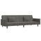 vidaXL Schlafsofa 2-Sitzer, Schlafcouch mit 2 Kissen, Gästebett mit Holzrahmen, Sofabett Tagesbett Couch Sofa Ausziehbar, Dunkelgrau Samt