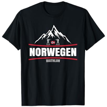 Biathlon Fanartikel Training Biathlet Norwegen Souvenir T-Shirt