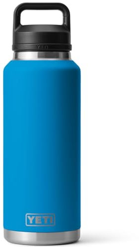 YETI Rambler Bottle Chug, Vaccum Insulated Stainless Steel Bottle with Chug Cap, Big Wave Blue, 46 oz (1.4 L)