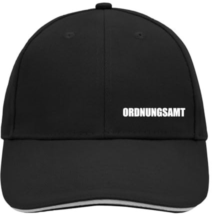 Huuraa Cappy Mütze Ordnungsamt Schriftzug Geschenk Black/Light Grey Ordnungsamt Präsent
