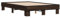 vidaXL Bettgestell, Bett Doppelbett für Schlafzimmer, Bettrahmen mit Lattenrost, Schlafzimmerbett mit Metallbeinen, Braun Eichen-Optik 120x200cm Holzwerkstoff Metall