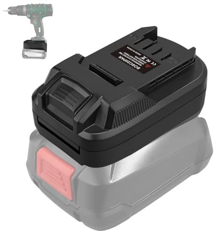 NUOGEDZ Adaptateur pour batterie Bosch 18 V Pba vers batterie d'outil électrique Parkside 20 V XTeam Serie compatible avec batterie Power X-Change Plus pour Pap 20A1 Pap 20B1, Pap 20B3 (sans batterie)