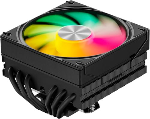 upHere gaming ARGB Refroidisseur CPU Ventirad Low-Profile,85mm Hauteur Ventirad PC,6 Caloducs Ventirad CPU,MINI ITX AM4 Profile Design,180W TDP Refroidisseur CPU,120mm RGB Ventilateur,avec AMD&Intel