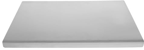 Taglieri in acciaio inox, 40 x 30 cm, resistente, con bordo pieghevole, antiscivolo, spessi, per impastare pane, pasta, carne, verdure, frutta (1 pezzo)