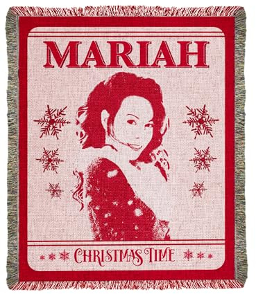 Mariah Carey Offizielle Weihnachts-Time-Tour-Merch-gewebte Decke