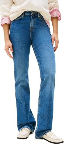 Tommy Hilfiger Damen Jeans Hose Flo Bootcut Mid Rise, Blau (Flo), 32W/30L