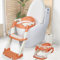 Twinky Toilette Réducteur Enfant avec Escalier Pliable et Réglable - Siège Antidérapant et Moelleux - Rehausseur WC avec Abattant et Réducteur, Adaptateur pour Apprentissage de la Propreté