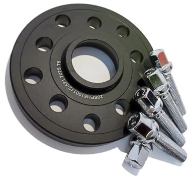 SYBLW Auto Spurverbreiterung Kompatibel Mit Skoda Für Kodiaq Für Octavia Für Rapid Für Fabia Spurverbreiterungssatz 5x100 5x112 CB 57.1 Adapter Autotrenner 12/15/20/25mm(20mm)