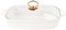 jinsongdafa Cacerola rectangular de porcelana con tapa de cristal, 1500 ml, sopera para servir, plato chafing dish para buffet, bandeja de almacenamiento de alimentos, catering