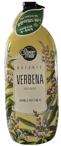 VERBENA BODY WASH 1200ML Jumbo Size with Complex Botanical WATER, OLIVE,CHAMOMILE, ROSE, VERBENA,HERB COMPLEX. Pleasant Fragrance Of Verbena Made in KOREA. MOISTURIZING