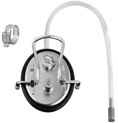 FZCXHONJ Heimbrauen, Neuer Karbonisierungsdeckel mit 2-Mikron-Diffusionsstein für Cornelius-Keg, Edelstahl-Kugelverschluss, Gastrenner, Heimbrauen, Fass, Weinzubehör