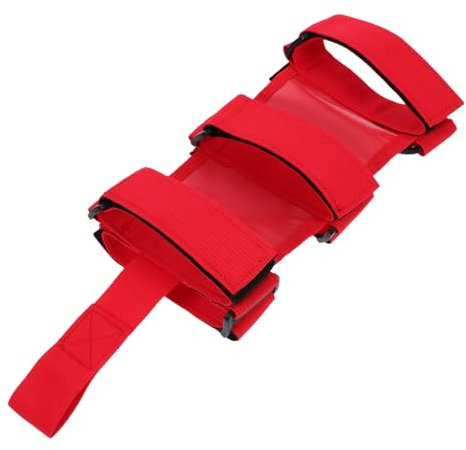 Abaodam Feuerlöscherband Feuerwehrausrüstungszubehör Autohalterung für Feuerlöscher schwere Feuerlöscherhalterung Autofeuerlöscher Mount Bracket Kunststoff rot