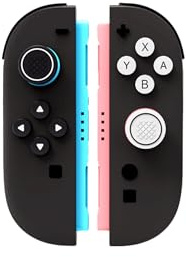 toergy For Switch 2 NS2 JoyCon Silicone Button Caps Set - Colorful Anti-Dust Joystick Covers, Non-Slip Grip, Easy Install (ABXY/D-Pad/Thumb Stick),Black