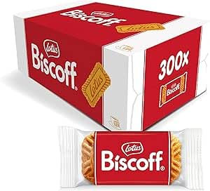 Lotus Biscoff Individually Wrapped Caramelised Welcome Biscuits 300s x 7g (1 Box (300 Biscuits))