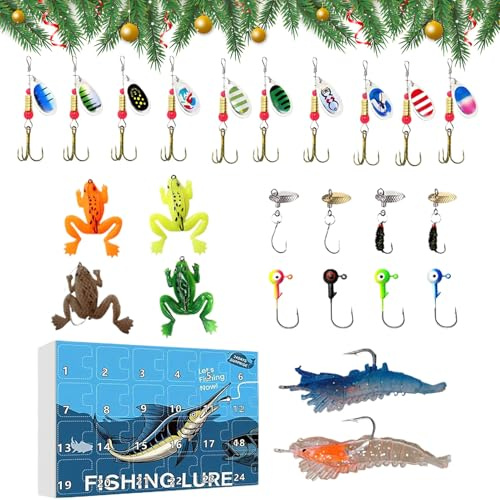 YNPQTDS Adventskalender Angelköder | Angelzubehör in Süßwasser | mehrfache