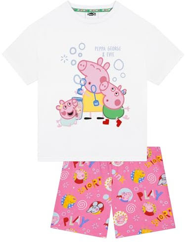 Peppa Pig Pyjama Fille, Pyjama Fille Peppa George Et Evie, Pyjamas Enfant