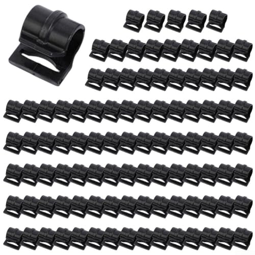 Ganci a C in plastica per tenda da campeggio, fissaggio interno, per esterni, giardino, guardaroba, rack di supporto (17 mm)