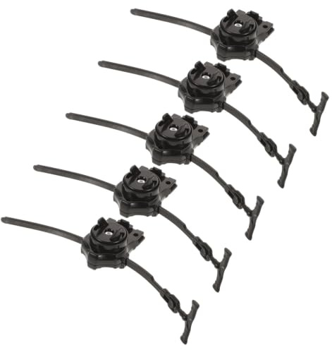 SOLUSTRE 5 Ensembles Lanceur à Ficelle pour Toupie de Combat en Plastique Noir avec Roulement Robuste, pour Jeu Interactif et Amusement Multijoueur Adultes et Filles