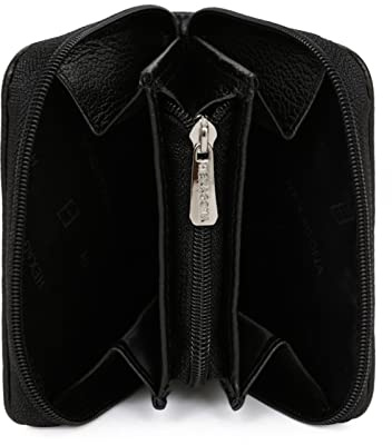 Hexagona - Porte-Monnaie - Cuir - Compatible Cartes de crédit - pour Femme - Collection Confort - Noir