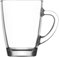 LAV 6X Clear 300ml Vega Glass Coffee Mugs - Tea Latte Cappuccino Hot Chocolate Drink Drinking Glasses Cups Set with Handle