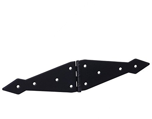 DMX - Dekorativ Kreuzgehänge Scharniere Ladenband T-Bänder - ZAB Schwarz - 150x2,5