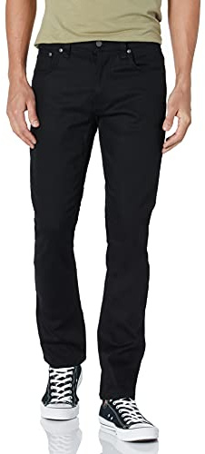 Nudie Jeans Men's Grim Tim Dry Ever Black Jeans, 32W x 32L
