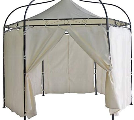 DEGAMO Seitenteile für Pavillon MODENA 6-eckig ecru, kompletter Satz