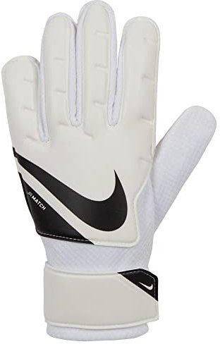 Nike Kinder Fußballhandschuhe Goalkeeper Match, White/Black/Black, 7, CQ7795-100