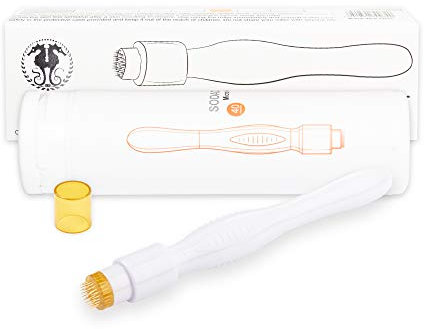 Sodacoda Derma-Pen Stempel - 40 Mikro-Nadeln aus Titan Micro-needling Anti-Age - Für Collegen Elastin - Gegen Narben und Fehlpigmentierung, Nadellänge: 3.00mm