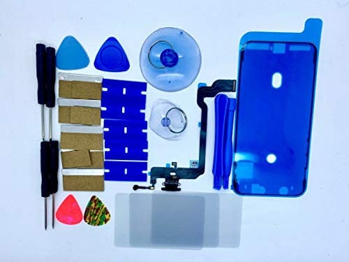 Charging port replacement kit & waterproof seal tape for iPhone XS Black