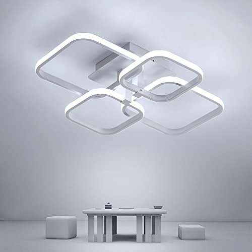 DAXGD Lámpara de techo LED, Moderno Plafón 60 W 6750 lumen, luces de techo de 6500 K, para sala de estar, cocina, cocina, dormitorio