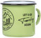 MUGSY Tazza smaltata Never Stop Exploring, 330 ml, motivo naturale e detto, infrangibile, verde