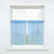 CORLIF Scheibengardine Modern Bistrogardine mit Tunnelzug Küche Gardinen Transparent Vorhänge Kurzgardine Voile Hellblau BxH 76x92cm 2er-Set