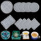 EPODA Untersetzerform Epoxidharz Formen mit Untersetzer Halter, 8 Stück Silikonform Untersetzer Epoxidharz, DIY Untersetzer Silikon Formen Gießformen (Rund Quadrat)