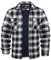 KEFITEVD Veste Homme Bûcheron Flanelle Chaude Blouson Carreaux Extérieur Chemise Décontractée, Noir, S