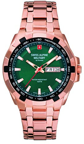 Swiss Alpine Military Herren Uhr Analog Quarz 7043.1164SAM Edelstahl